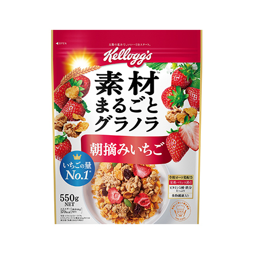 ケロッグ 素材まるごとグラノラ 朝摘みいちご 550g