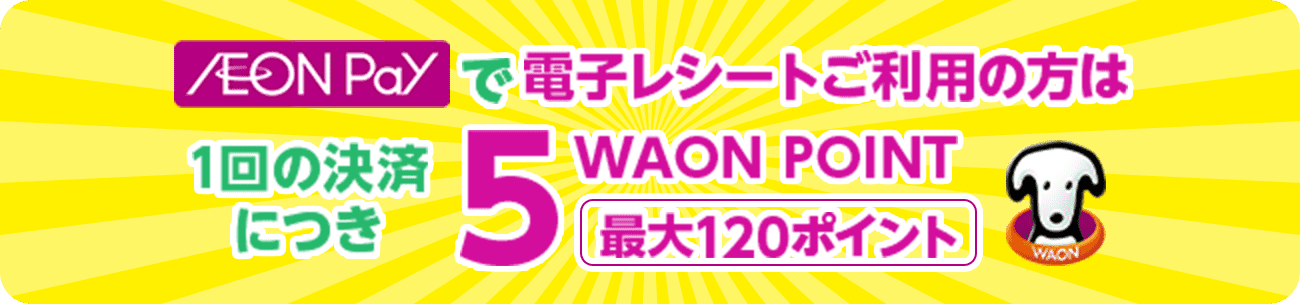 イオンpayでのお支払いでポイントがつく