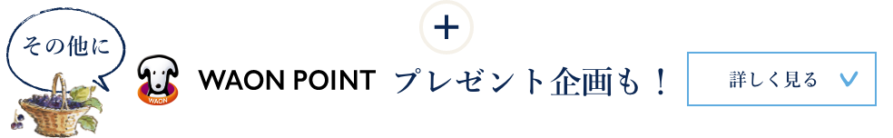 WAON POINTプレゼント企画も！